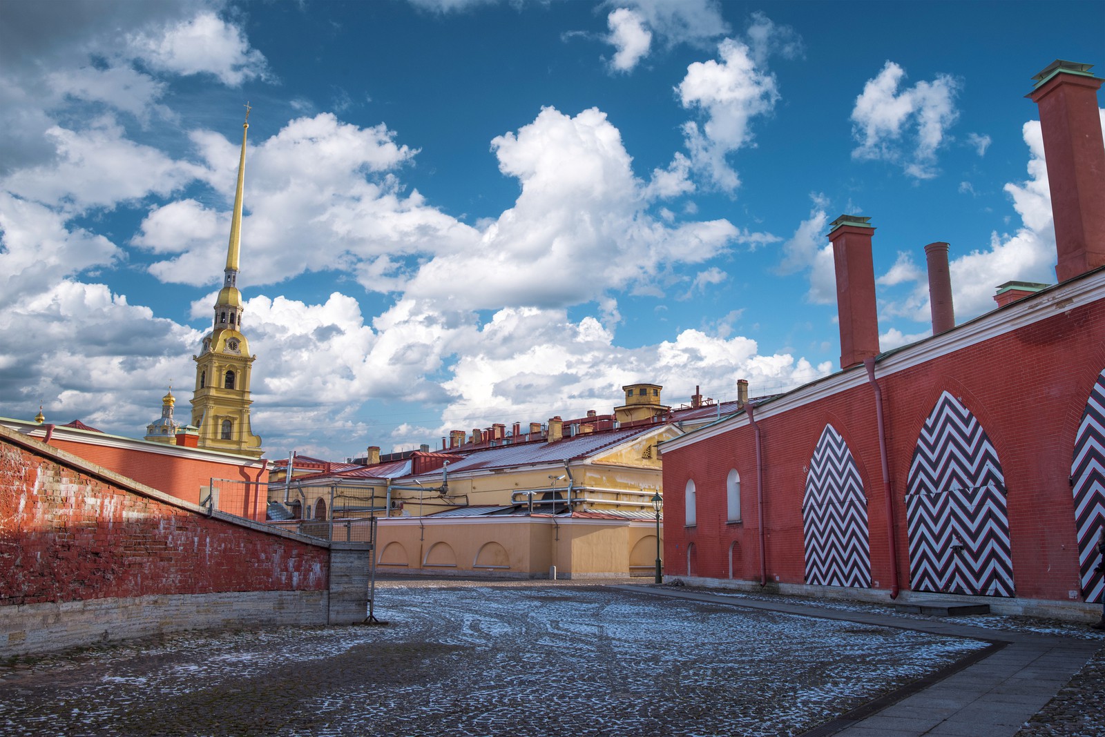 Петропавловская крепость зима Бастионы